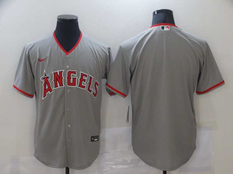 Men Los Angeles Angels Blank Grey Game Nike MLB Jerseys->los angeles angels->MLB Jersey